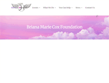 Tablet Screenshot of brianamariecoxfoundation.org
